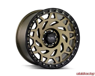 Off-Road Monster M50 Series Bronze w/ Black Ring Wheel 20x9.5 5x127 | 5x5 -12mm - M500527N12BZBR