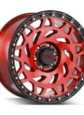 Off-Road Monster M50 Series Candy Red w/ Black Ring Wheel 17x9 5x127 | 5x5 0mm                                     - M50752700RBR - Image 2