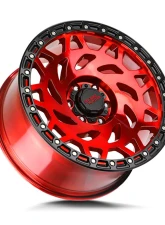 Off-Road Monster M50 Series Candy Red w/ Black Ring Wheel 17x9 5x127 | 5x5 0mm                                     - M50752700RBR - Image 2