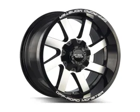 Off-Road Monster M80 Series Gloss Black Machined Face Wheel 24x12 -24mm