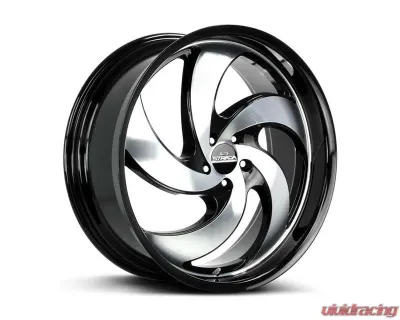 Strada Retro 5 Wheel 22x9 5x115 15mm Gloss Black Machined Face - C05251515GBM