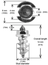 iGrip Box of 24 7/16inch 11mm Shoulder Studs                                     - SS-1124R - Image 3