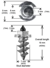 iGrip Box of 200 5/8inch 15mm Shoulder Screw Studs                                     - SS-15200R - Image 3