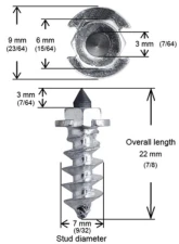 iGrip Box of 200 3/4inch 18mm Shoulder Screw Studs                                     - SS-18200R - Image 2