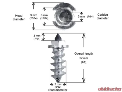 iGrip Box of 200 3/4inch 18mm Shoulder Screw Studs - SS-18200R