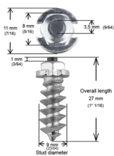 iGrip Box of 100 1inch 25mm Shoulder Screw Studs                                     - SS-25100 - Image 2