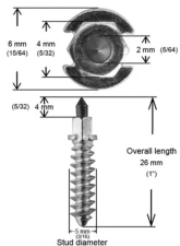 iGrip Box of 100 1 1/8inch-28mm Shoulder Studs                                     - SS-28100R - Image 2