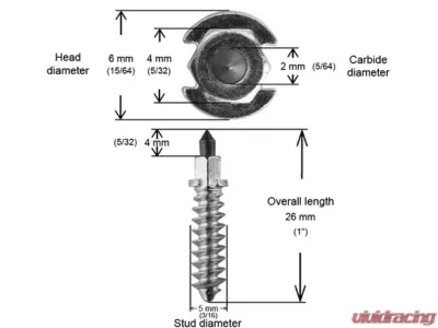iGrip Box of 100 1 1/8inch-28mm Shoulder Studs - SS-28100R