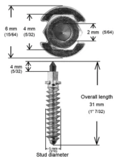 iGrip Box of 150 1 1/4inch 32mm Shoulder Studs                                     - SS-32150R - Image 3