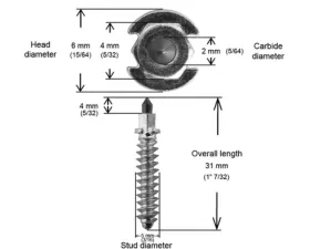 iGrip Box of 250 1 1/4inch 32mm Shoulder Studs