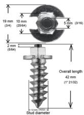 iGrip Box of 1000 1 9/16inch 40mm Shoulder Studs                                     - SS-401000 - Image 3