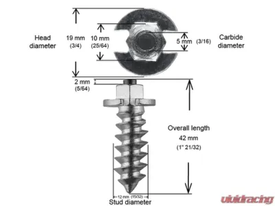 iGrip Box of 1000 1 9/16inch 40mm Shoulder Studs - SS-401000