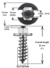 iGrip Box of 1000 2inch 50mm Shoulder Studs                                     - SS-501000 - Image 3