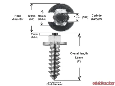 iGrip Box of 1000 2inch 50mm Shoulder Studs - SS-501000