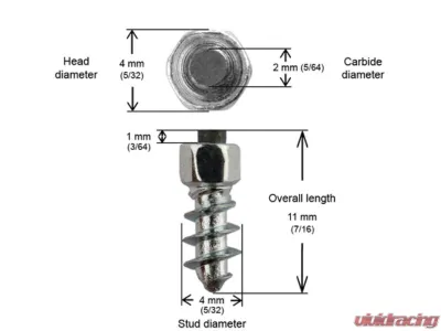 iGrip Box of 100 11mm Standard Screw Studs - ST-11100