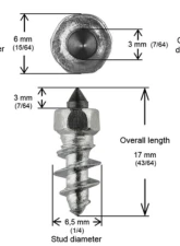 iGrip Box of 100 5/8inch 15mm Standard Screw Studs                                     - ST-15100R - Image 3