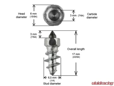 iGrip Box of 100 5/8inch 15mm Standard Screw Studs - ST-15100R
