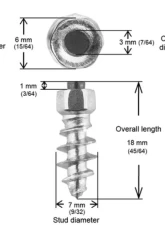 iGrip Box of 150 18mm Standard Screw Studs                                     - ST-18150 - Image 3
