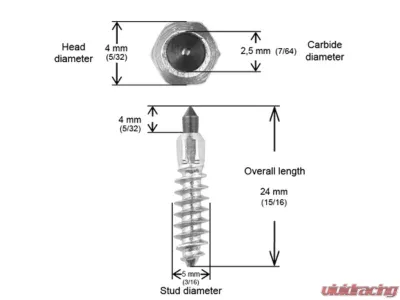 iGrip Box of 1000 24mm Standard Screw Studs - ST-241000R