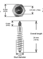 iGrip Box of 100 24mm Standard Screw Studs                                     - ST-24100R - Image 3