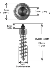 iGrip Box of 1000 25mm Standard Screw Studs                                     - ST-251000R - Image 3