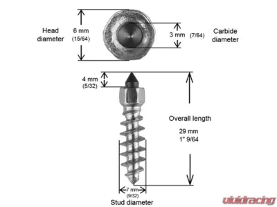 iGrip Box of 1000 25mm Standard Screw Studs - ST-251000R