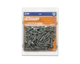 iGrip Box of 200 1inch 25mm Standard Screw Studs
