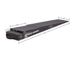 Race Ramps 7in. Trailer Ramp w/ Flap Cut-Out - 5.5 Degree Approach Angle