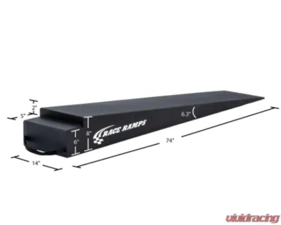 Race Ramps 8in. Extra Long Trailer Ramp - 6.3 Degree Approach Angle - RR-TR-8XL