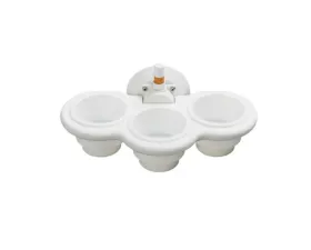 SeaSucker 3-Cup Holder Vertical Mount White