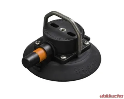 SeaSucker 4.5in. Vacuum Mounts w/ Flat-Top Stainless Steel D-Ring Black - VM1013B-6