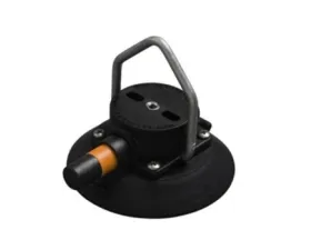 SeaSucker 4.5in. Vacuum Mounts w/ Pointed Stainless Steel D-Ring Black