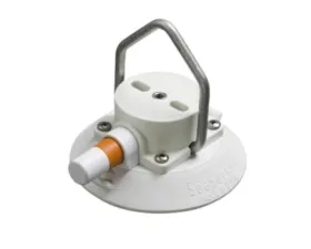SeaSucker 4.5in. Vacuum Mounts w/ Pointed Stainless Steel D-Ring White