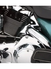 Rinehart Racing True Duals Chrome 4" Full Exhaust System w/ Chrome End Caps Harley Davidson Touring 1995-2008                                     - 100-0202C - Image 3