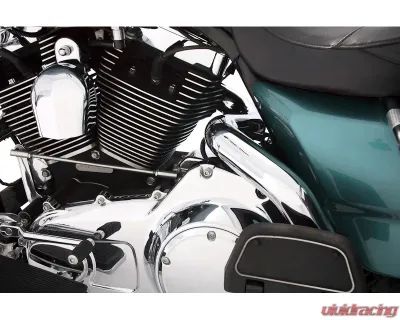 Rinehart Racing True Duals Chrome 4" Full Exhaust System w/ Chrome End Caps Harley Davidson Touring 1995-2008 - 100-0202C