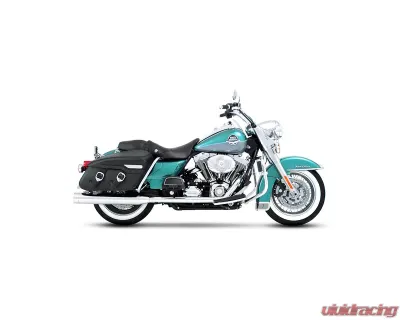 Rinehart Racing True Duals Chrome 4" Full Exhaust System w/ Chrome End Caps Harley Davidson Touring 1995-2008 - 100-0202C