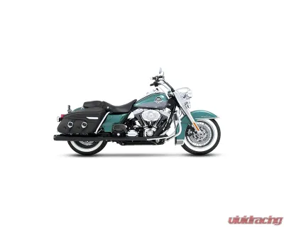 Rinehart Racing True Duals Black 3.5" Full Exhaust System w/ Black End Caps Harley Davidson Touring 1995-2008 - 100-0103