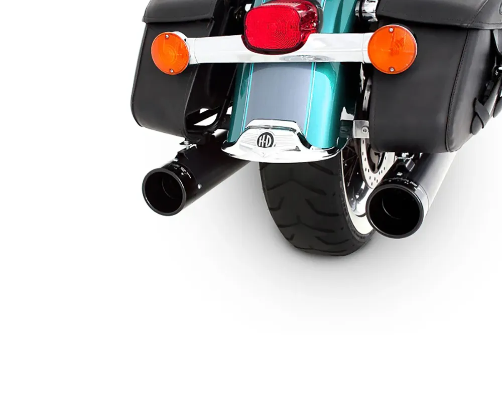 Rinehart Racing True Duals Black 3.5" Full Exhaust System w/ Black End Caps Harley Davidson Touring 1995-2008 - 100-0103