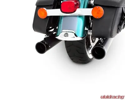 Rinehart Racing True Duals Black 3.5" Full Exhaust System w/ Black End Caps Harley Davidson Touring 1995-2008 - 100-0103