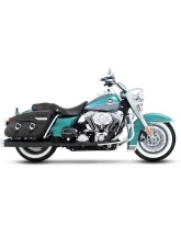 Rinehart Racing True Duals Black 3.5" Full Exhaust System w/ Chrome End Caps Harley Davidson Touring 1995-2008                                     - 100-0103C - Image 2