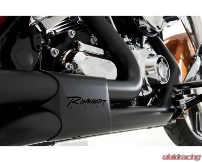 Rinehart Racing 4 & 4.5" Black Slimline Duals Header Kit Harley Davidson Touring 2009-2016 - 100-1421
