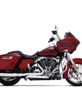 Rinehart Racing Chrome Slimline Duals System w/ 4.5" Chrome Slip-Ons & Black End Caps Harley Davidson Touring 2009-2016                                     - 100-1432 - Image 2