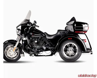 Rinehart Racing Chrome Slimline Duals System w/ 4" Chrome Slip-Ons & Chrome End Caps Harley Davidson Tri-Glides | Freewheelers | Road Glide 3 2017+ - 100-1410C-TR