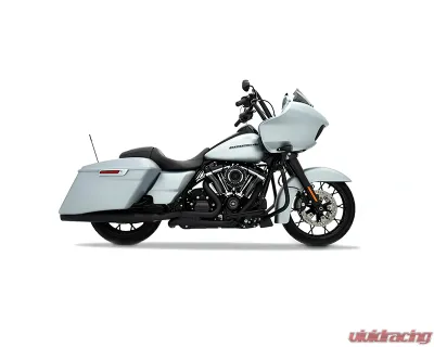 Rinehart Racing Black Slimline Duals System w/ 4.5" Black Slip-Ons & Black End Caps Harley Davidson Touring 2009-2016 - 100-1433