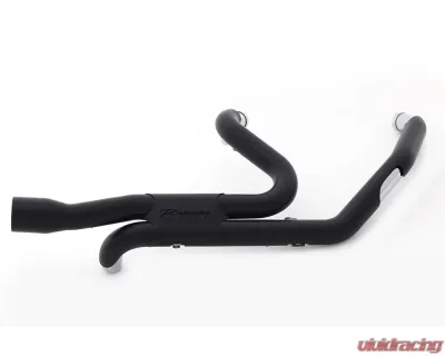 Rinehart Racing Black Slimline Duals System w/ 4.5" Black Slip-Ons & Black End Caps Harley Davidson Touring 2009-2016 - 100-1433