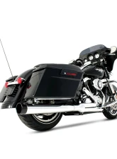 Rinehart Racing Chrome 2-Into-1 Exhaust System w/ Black End Cap Harley Davidson Touring 1995-2008                                     - 200-0104 - Image 3