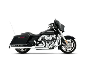 Rinehart Racing Chrome 2-Into-1 Exhaust System w/ Black End Cap Harley Davidson Touring 1995-2008