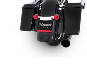 Rinehart Racing Black 2-Into-1 Exhaust System w/ Black End Cap Harley Davidson Touring 1995-2008