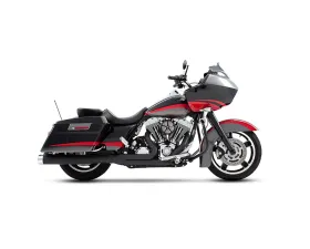 Rinehart Racing Black 2-Into-1 Exhaust System w/ Chrome End Cap Harley Davidson Touring 1995-2008