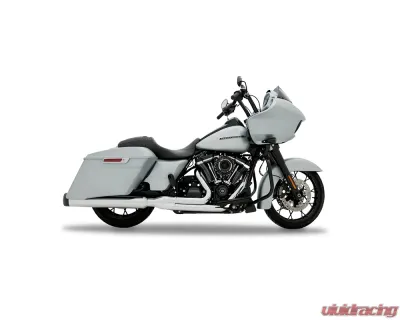 Rinehart Racing Chrome 2-Into-1 Exhaust System w/ Black End Cap Harley Davidson Touring 2017+ - 200-1106